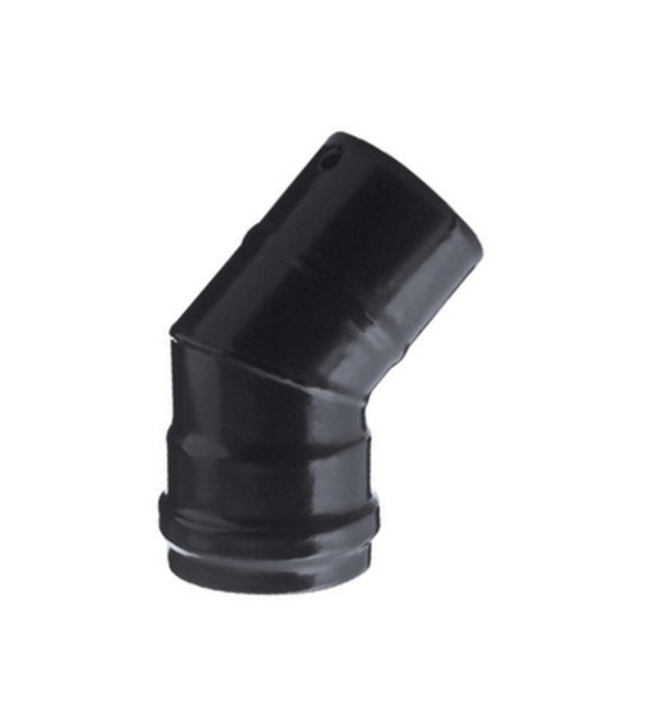 GOMITO P/STUFA A PELLET 45 ATTACCO MF D 10 CM NERO OPACO