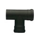 RACCORDO A T P/STUFA A PELLET ATTACCO FFM D 10 CM NERO OPACO