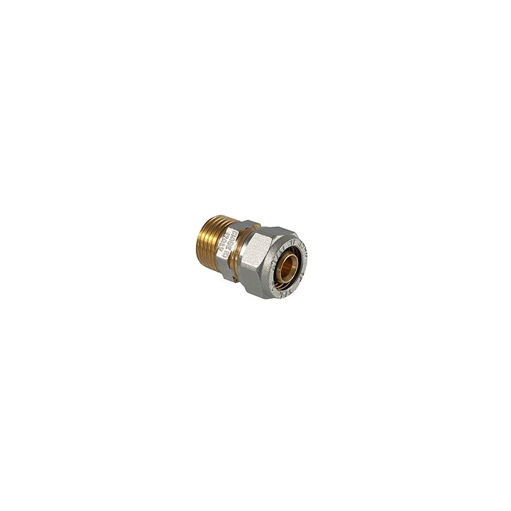 RACCORDO DIRITTO MASCHIO A COMPRESSIONE PER TUBO MULTISTRATO 3/4" x 26 (3,00)