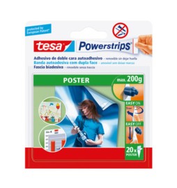 TESA POWERSTRIPS 20 STRISCE BIADESIVE POSTER