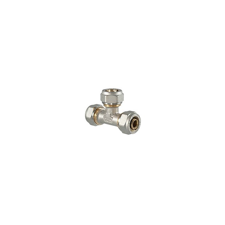 RACCORDO TEE A COMPRESSIONE PER MULTISTRATO 26x26x26
