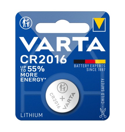 VARTA BATTERIA A BOTTONE CR2016 LITIO BL 1 PZ