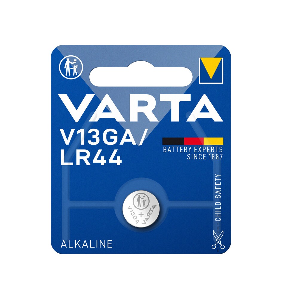 VARTA BATTERIA A BOTTONE V13GA ALCALINA BL 1 LR44