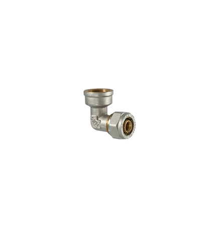 RACCORDO CURVO FEMMINA A COMPRESSIONE PER MULTISTRATO 1/2 x 16