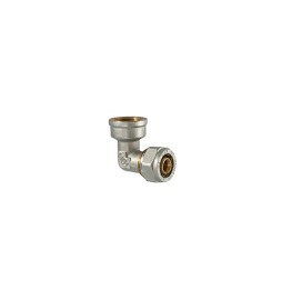 RACCORDO CURVO FEMMINA A COMPRESSIONE PER MULTISTRATO 3/4 x 26