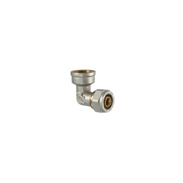 RACCORDO CURVO FEMMINA A COMPRESSIONE PER MULTISTRATO 1" x 32
