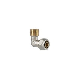 RACCORDO CURVO MASCHIO A COMPRESSIONE PER MULTISTRATO 1/2 x 16