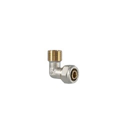 RACCORDO CURVO MASCHIO A COMPRESSIONE PER MULTISTRATO 1/2 x 20