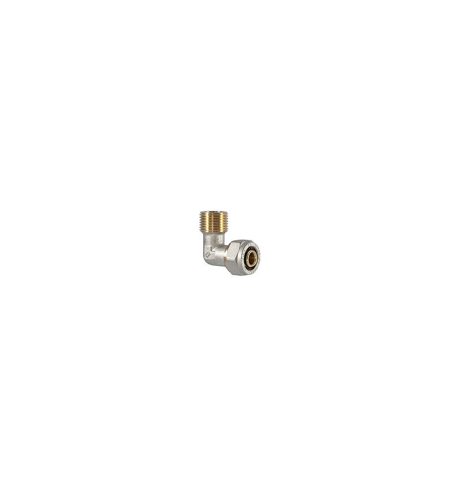 RACCORDO CURVO MASCHIO A COMPRESSIONE PER MULTISTRATO 3/4 x 26