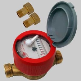 CONTATORE A SECCO 8 RULLI PER ACQUA CALDA USC - 1/2