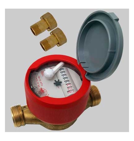 CONTATORE A SECCO 8 RULLI PER ACQUA CALDA USC - 1/2
