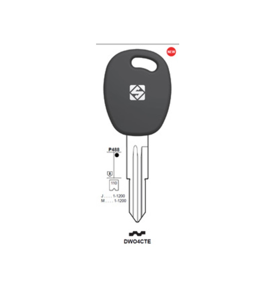 SILCA DWO4CTE CHIAVE TRANSPONDER VUOTA OTTONE