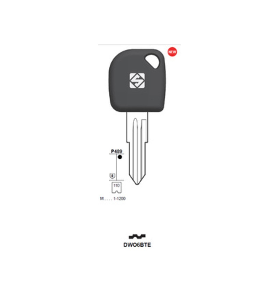 SILCA DWO6BTE CHIAVE TRANSPONDER VUOTA OTTONE