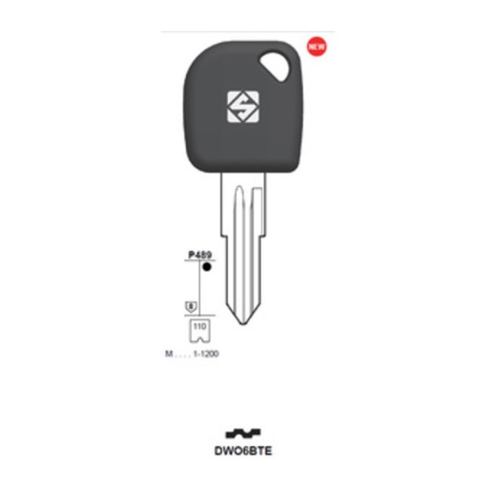 SILCA DWO6BTE CHIAVE TRANSPONDER VUOTA OTTONE