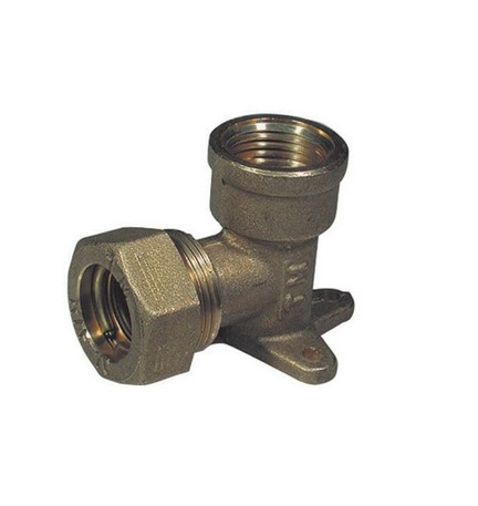 GOMITO A 90° CON FLANGIA A 3 FORI O-RING FEMMINA 1/2 x 14