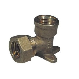 GOMITO A 90° CON FLANGIA A 3 FORI O-RING FEMMINA 1/2 x 16