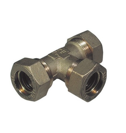 RACCORDO A TEE CON 3 DADI O-RING TIEMME 10