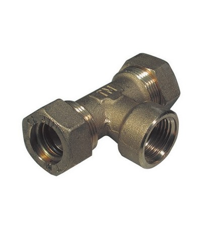 RACCORDO A TEE O-RING FEMMINA TIEMME 1/2 x 16