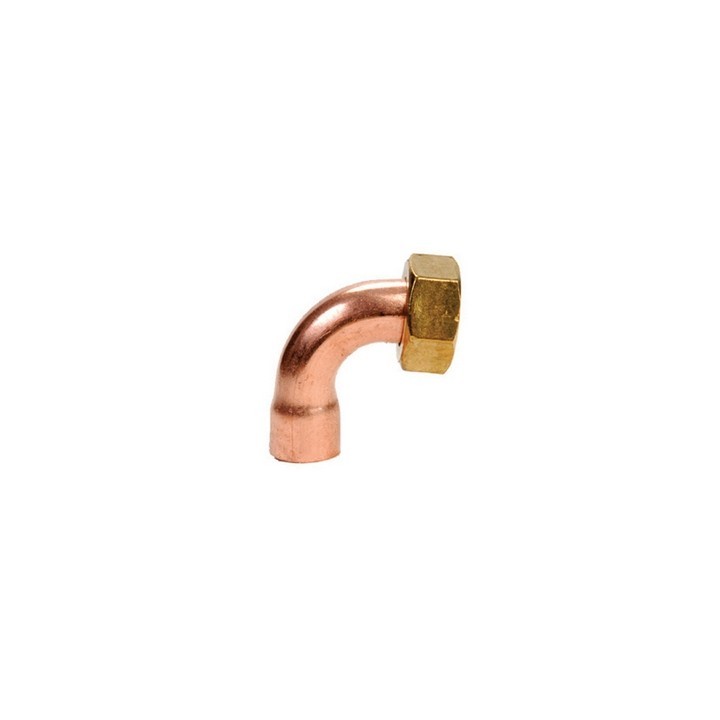 CURVA RAME 90° CON DADO GIREVOLE 1/2 x 12