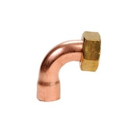 CURVA RAME 90° CON DADO GIREVOLE 3/4 x 22