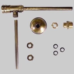 RUBINETTO PER CASSETTA WC DOPPIA CANNETTA BRONZATO - 3/8 x 10