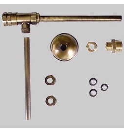 RUBINETTO PER CASSETTA WC DOPPIA CANNETTA BRONZATO - 3/8 x 10