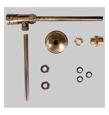 RUBINETTO PER CASSETTA WC DOPPIA CANNETTA BRONZATO - 3/8 x 10