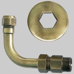 CURVETTA ESAGONALE BRONZATA - 1/2 x 10
