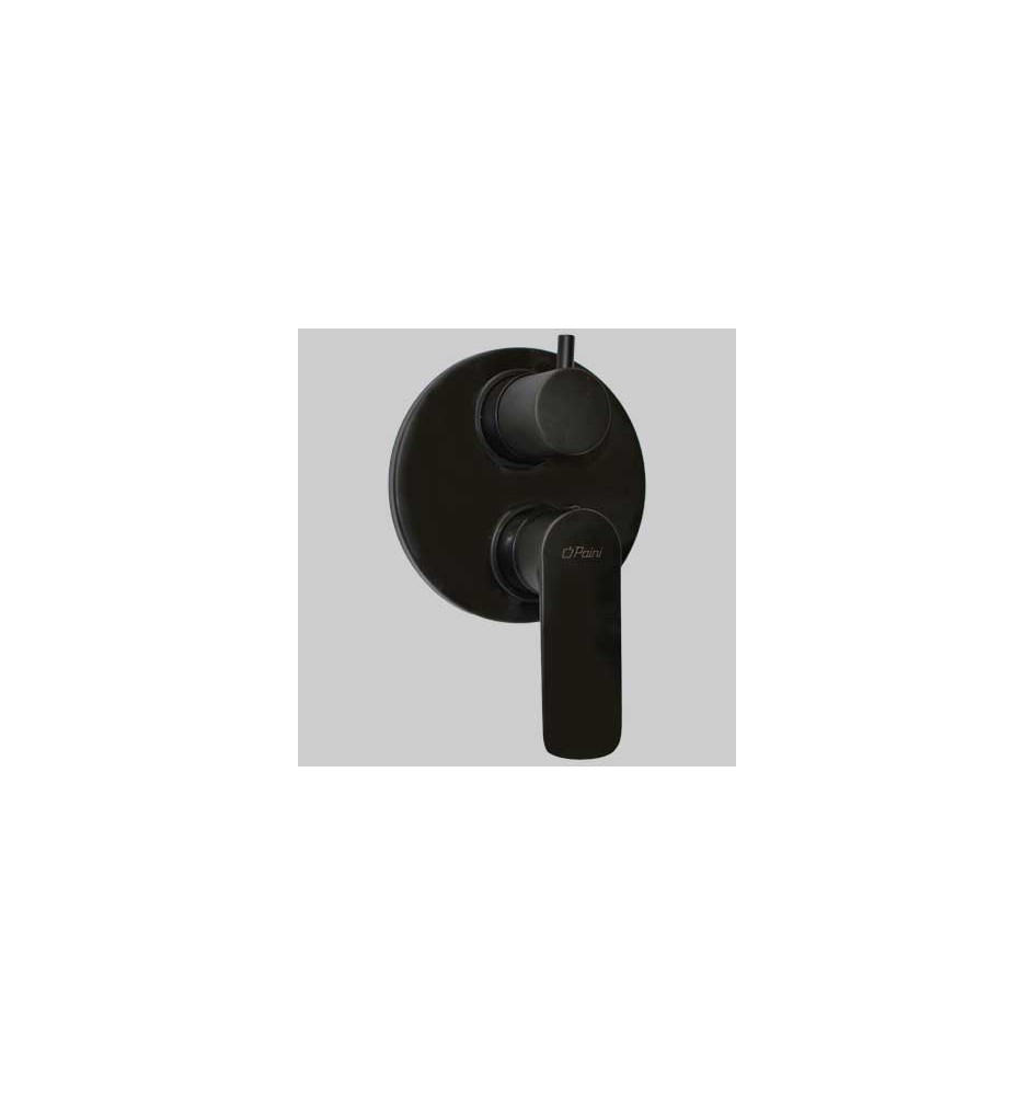 MONOCOMANDO DOCCIA INCASSO CON DEVIATORE NOVE - Nero