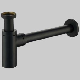 SIFONE ARREDO TONDO NERO - 1" 1/4 x 32
