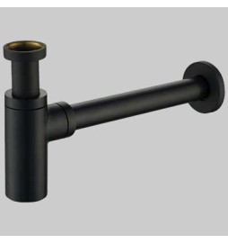 SIFONE ARREDO TONDO NERO - 1" 1/4 x 32