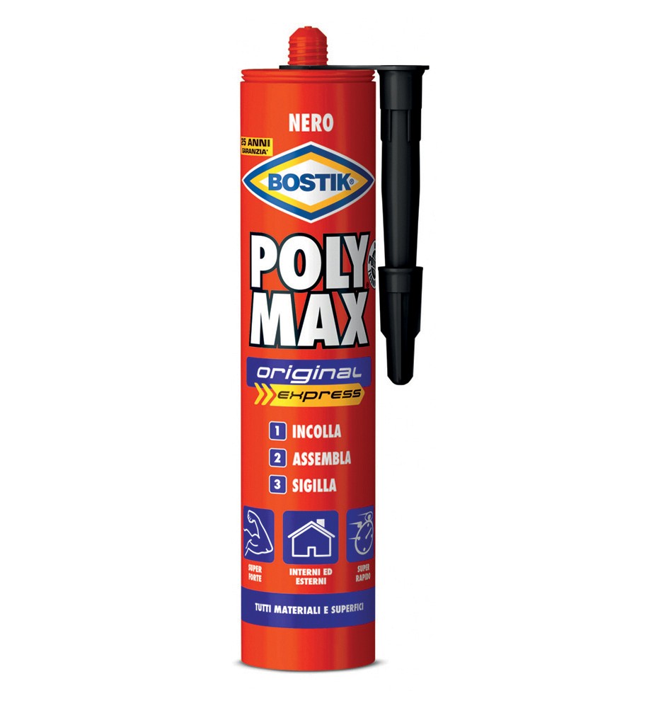 BOSTIK POLYMAX ORIGINAL 425 G NERO CARTUCCIA