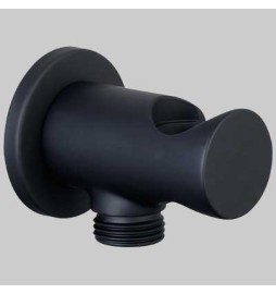 PRESA ACQUA TONDA CON SUPPORTO NERO - 1/2 - 1/2