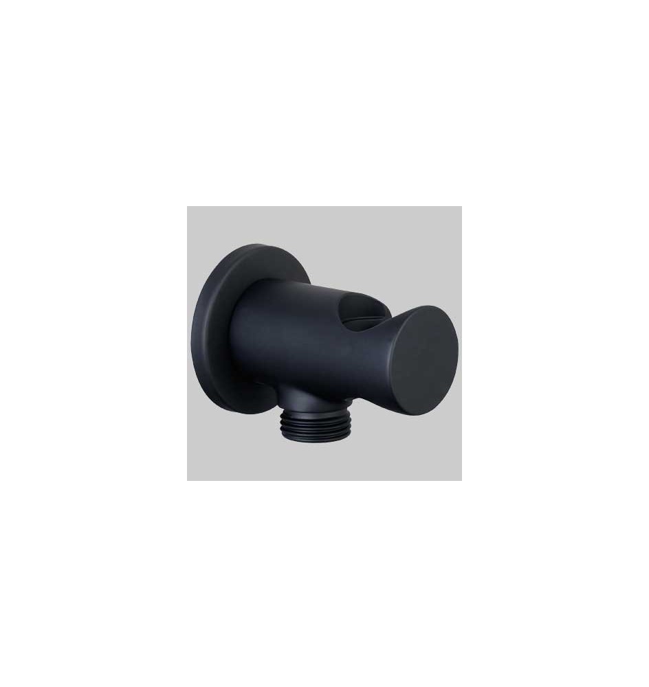 PRESA ACQUA TONDA CON SUPPORTO NERO - 1/2 - 1/2