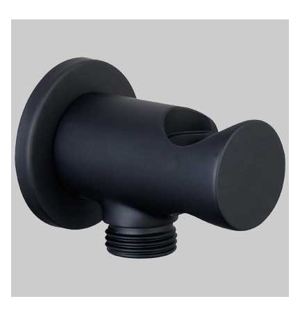 PRESA ACQUA TONDA CON SUPPORTO NERO - 1/2 - 1/2