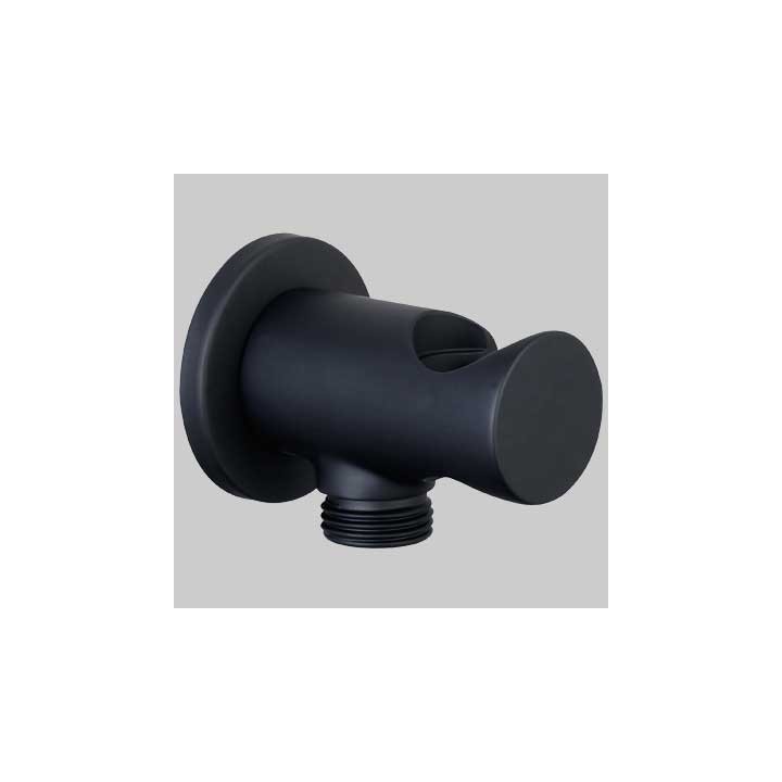 PRESA ACQUA TONDA CON SUPPORTO NERO - 1/2 - 1/2