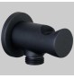 PRESA ACQUA TONDA CON SUPPORTO NERO - 1/2 - 1/2