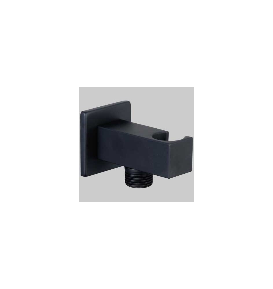 PRESA ACQUA QUADRA CON SUPPORTO NERO - 1/2- 1/2