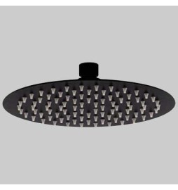 SOFFIONE DOCCIA INOX TONDO NERO - Dm 200