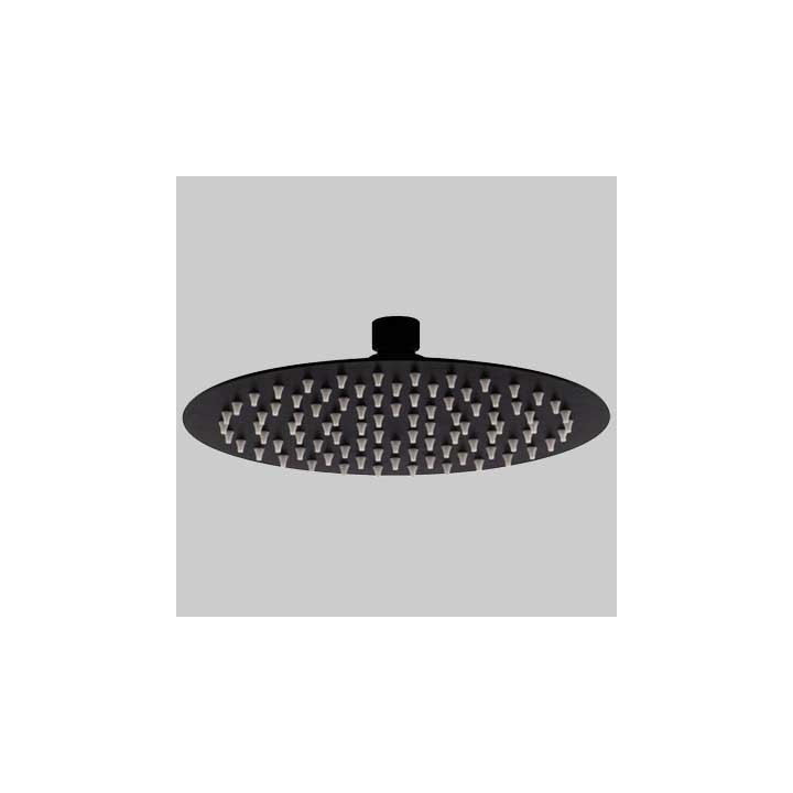 SOFFIONE DOCCIA INOX TONDO NERO - Dm 200