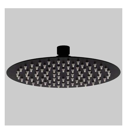 SOFFIONE DOCCIA INOX TONDO NERO - Dm 300