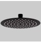 SOFFIONE DOCCIA INOX TONDO NERO - Dm 300
