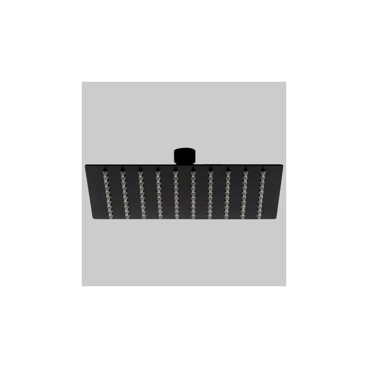 SOFFIONE DOCCIA INOX QUADRO NERO - 200 x 200