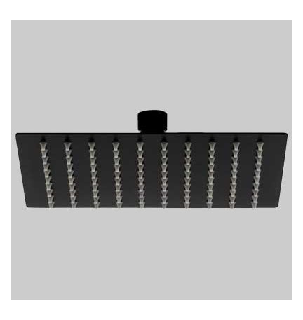 SOFFIONE DOCCIA INOX QUADRO NERO - 250 x 250