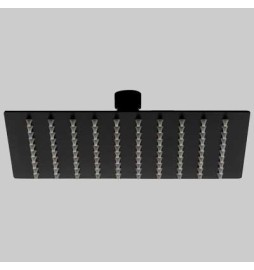 SOFFIONE DOCCIA INOX QUADRO NERO - 300 x 300