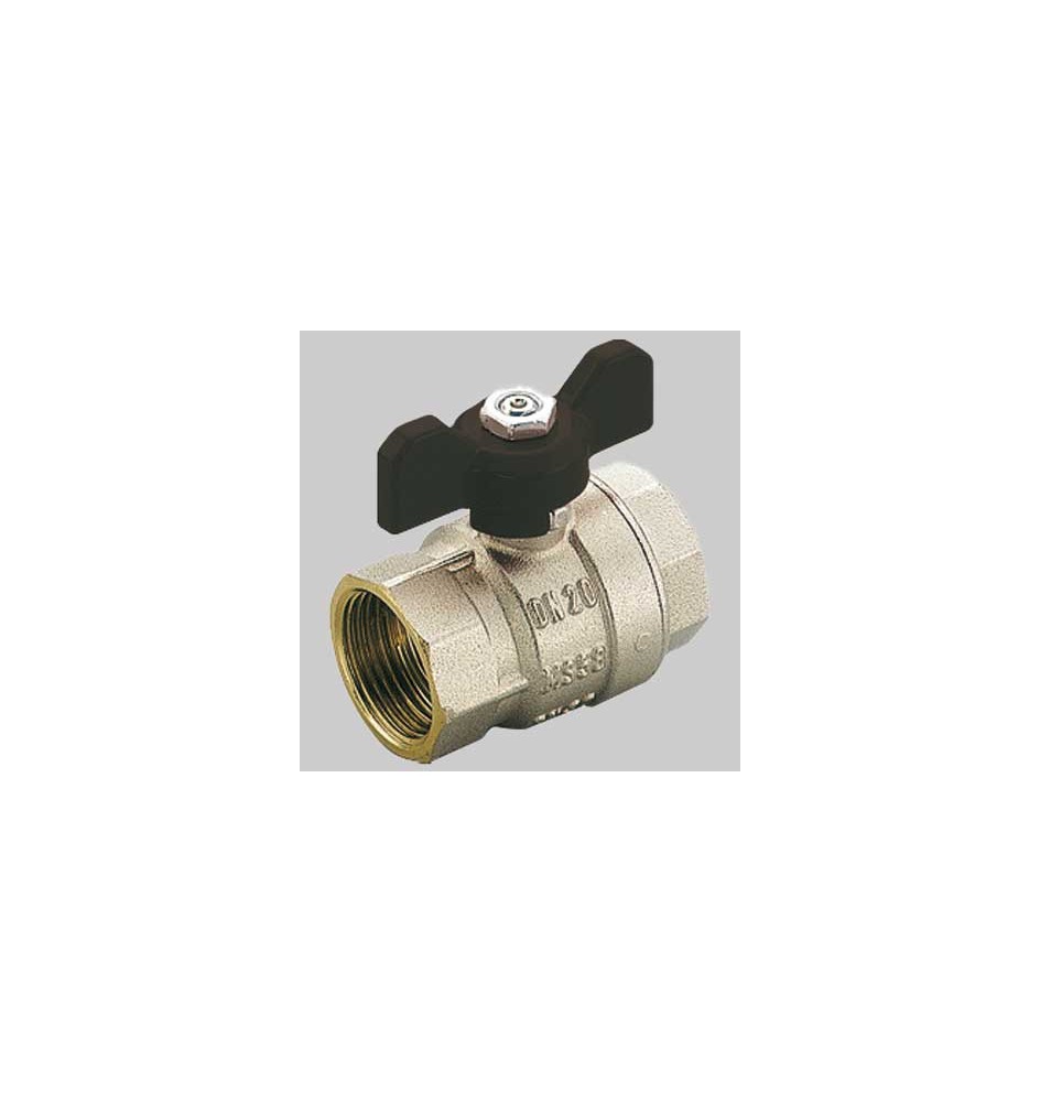 VALVOLE A SFERA PASSAGGIO TOTALE F-F FARFALLA ALLUMINIO - 3/4 PN 40