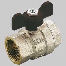 VALVOLE A SFERA PASSAGGIO TOTALE F-F FARFALLA ALLUMINIO - 1" PN 40