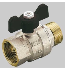VALVOLE A SFERA PASSAGGIO TOTALE M-F FARFALLA ALLUMINIO - 3/8 PN 50