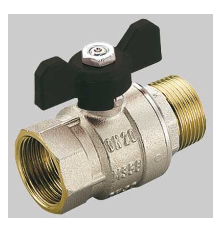 VALVOLE A SFERA PASSAGGIO TOTALE M-F FARFALLA ALLUMINIO - 3/8 PN 50