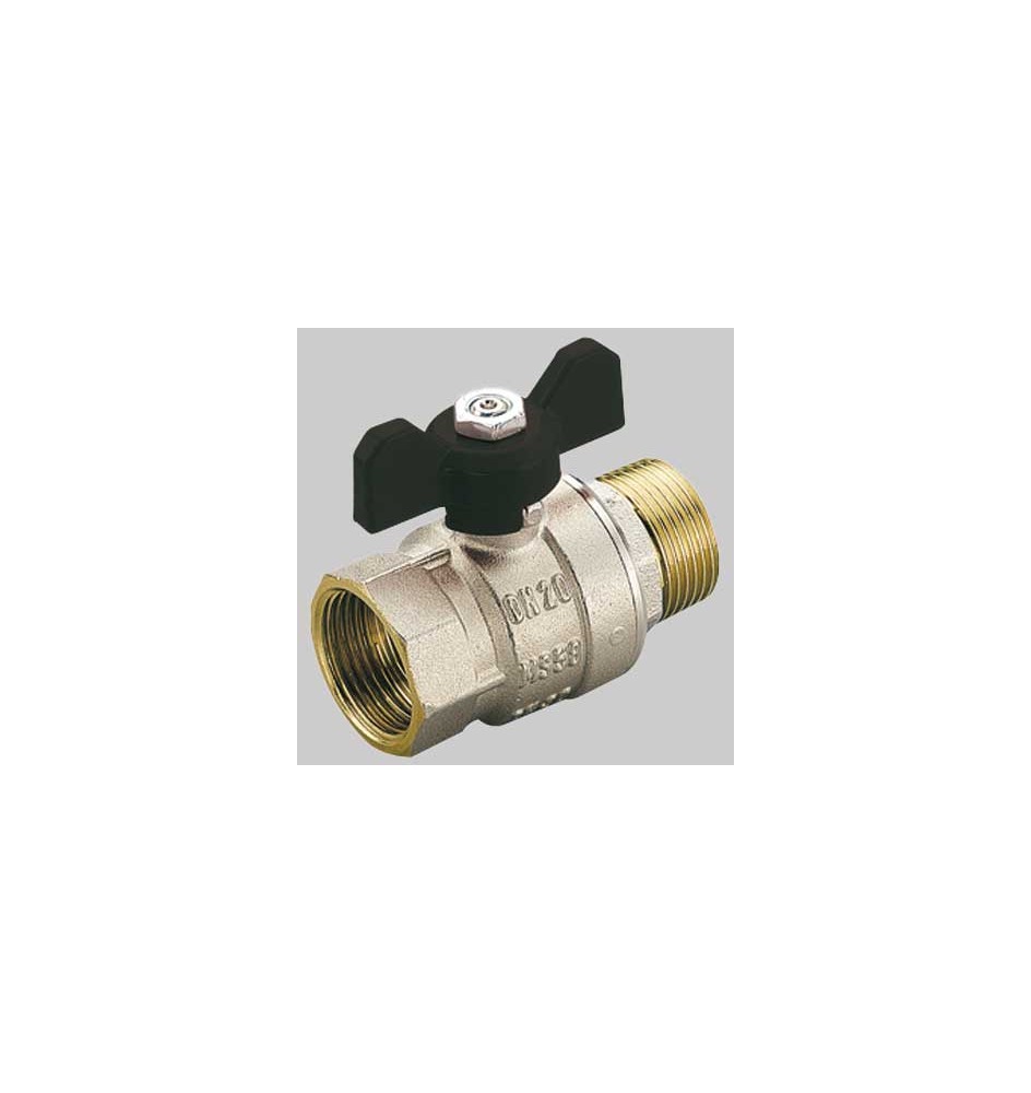 VALVOLE A SFERA PASSAGGIO TOTALE M-F FARFALLA ALLUMINIO - 3/4 PN 40